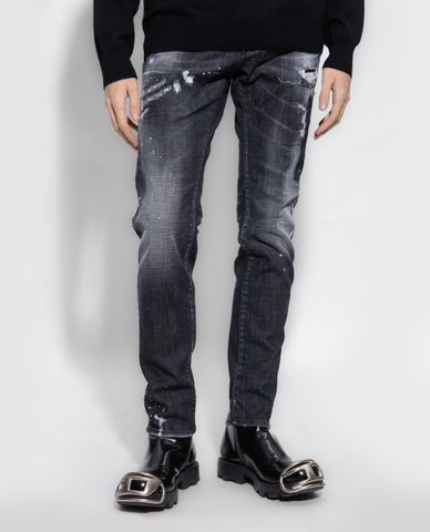  DSQUARED2 - Quần jeans nam phom ôm rách ngẫu nhiên cá tính 