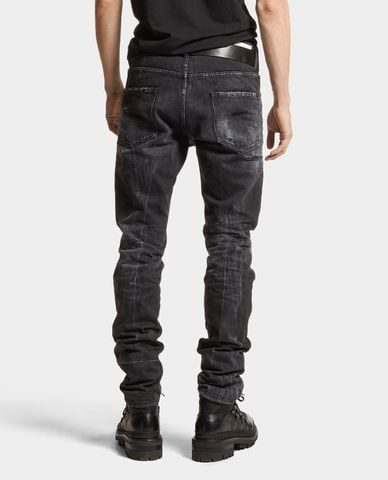  DSQUARED2 - Quần jeans nam phom ôm wash bạc phối rách Cool Guy 