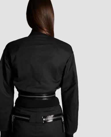 DSQUARED2 - Áo khoác nữ tay dài Cropped Bomber 
