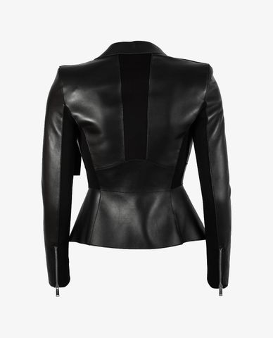  DSQUARED2 - Áo khoác da nữ Irregular Bottom 