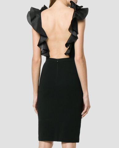  DSQUARED2 - Đầm mini phối bèo to bản Teal Color 