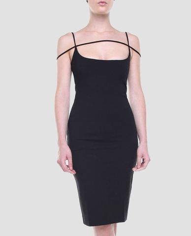  DSQUARED2 - Đầm mini nữ hai dây Black Sheath 