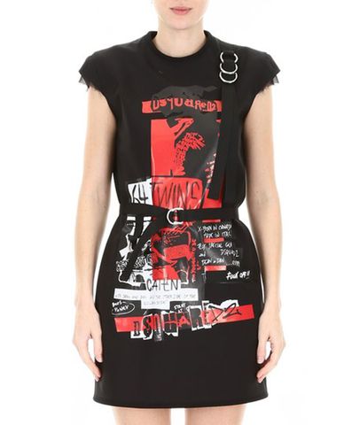  DSQUARED2 - Đầm mini nữ họa tiết ảnh in 