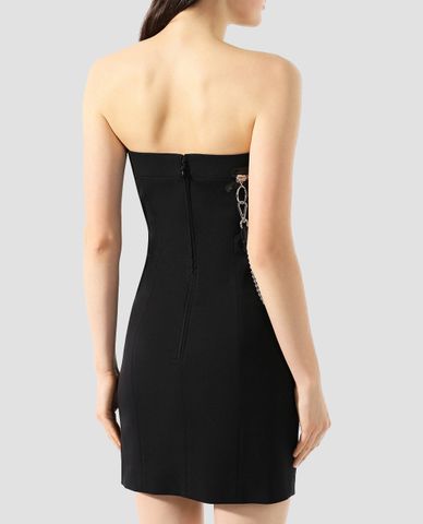  DSQUARED2 - Đầm mini phối dây xích bi kim loại 