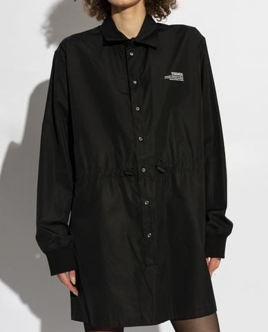  DSQUARED2 - Đầm sơ mi mini tay dài phối logo 
