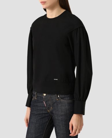  DSQUARED2 - Áo kiểu nữ tay dài nút cài cổ tay 