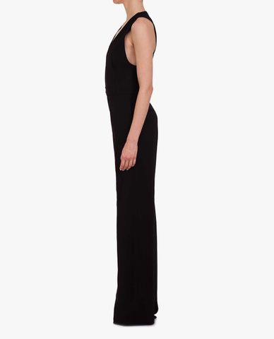  DSQUARED2 - Jumpsuit nữ cổ V sát nách Black Stretch Viscose 
