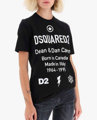  DSQUARED2 - Áo thun cổ tròn tay ngắn Born In Canada 