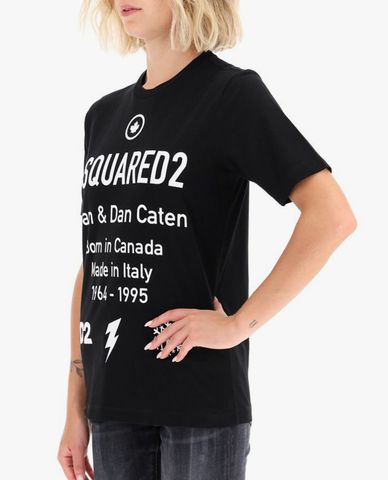  DSQUARED2 - Áo thun cổ tròn tay ngắn Born In Canada 