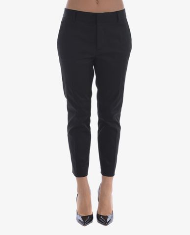  DSQUARED2 - Quần khaki nữ phom suông Cropped 