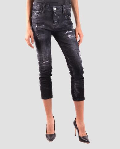  DSQUARED2 - Quần jeans nữ skinny phối chữ in 
