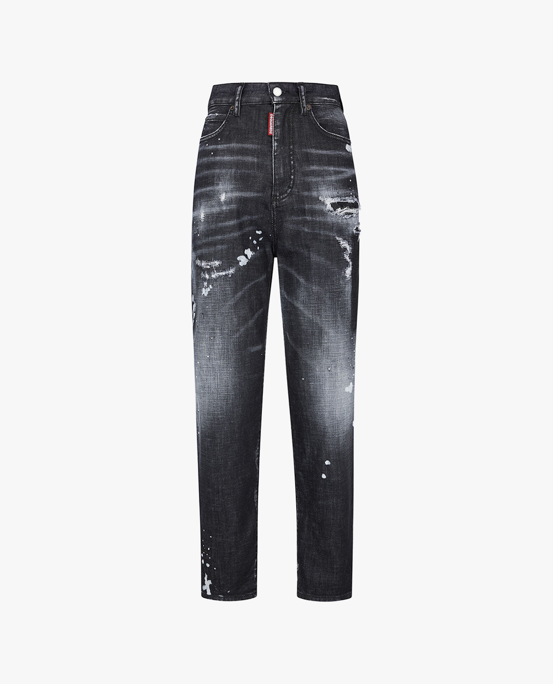 DSQUARED2 - Quần jeans lửng nữ lưng cao Black Pioneer Wash 80's
