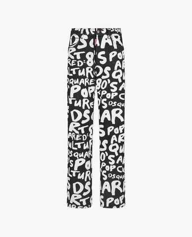  DSQUARED2 - Quần jeans nữ ống đứng Sprout Factory Wash D2 Pop 80s Roadie 