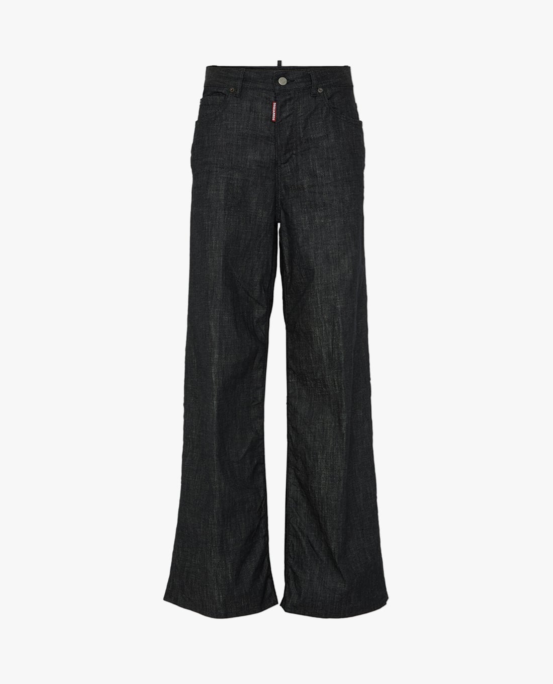 DSQUARED2 - Quần jeans nữ ống rộng phom suông Black Rince