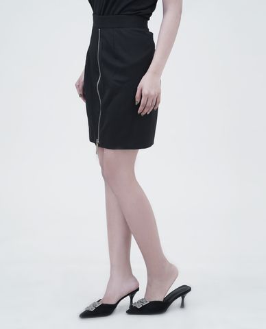  DSQUARED2 - Chân váy mini phối khóa zip 