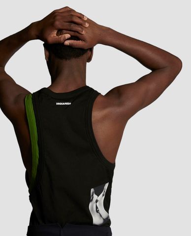  DSQUARED2 - Áo ba lỗ nam cổ tròn Mert & Marcus 1994 