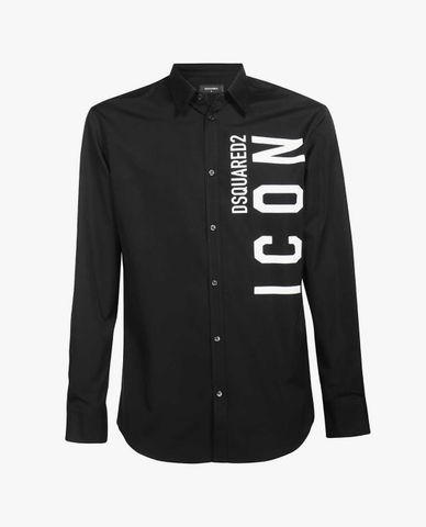  DSQUARED2 - Áo sơ mi nam cổ bẻ tay dài Icon Relax 
