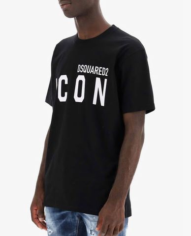  DSQUARED2 - Áo thun nam tay ngắn cổ tròn phối chữ Dsquared2 Icon 