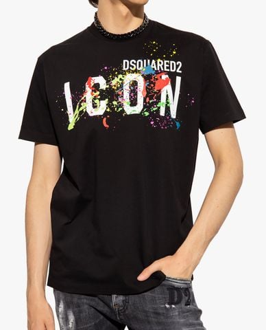  DSQUARED2 - Áo thun nam tay ngắn cổ tròn thời trang ICON 