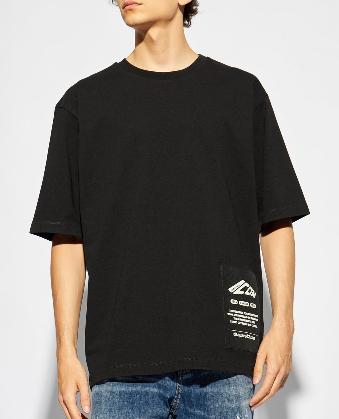 DSQUARED2 - Áo thun nam cổ tròn tay ngắn năng động
