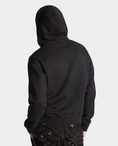  DSQUARED2 - Áo hoodie nam cổ tròn tay dài phối logo Icon 