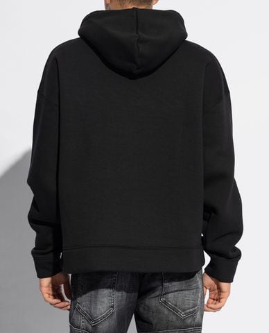  DSQUARED2 - Áo hoodie nam cổ tròn tay dài phối dây rút With Logo 