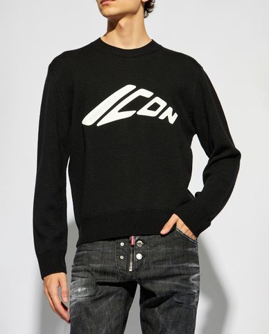  DSQUARED2 - Áo sweatshirt nam cổ tròn tay dài 
