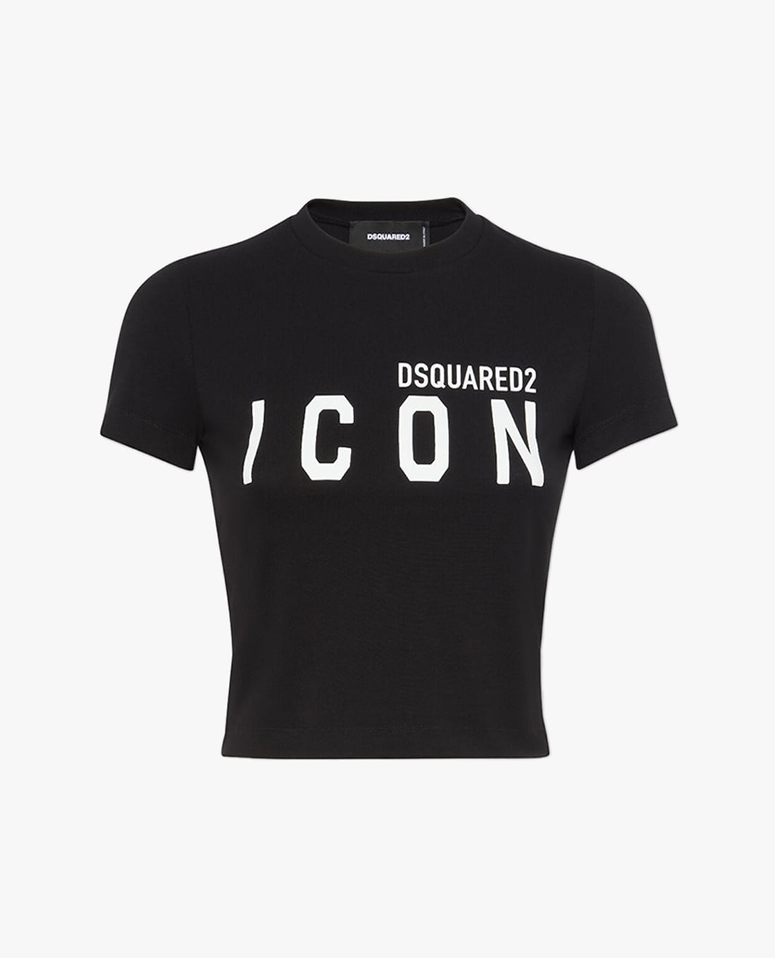 DSQUARED2 - Áo croptop nữ phom ôm tay ngắn Be Icon
