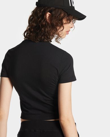  DSQUARED2 - Áo thun nữ cổ tròn tay ngắn phom lửng Icon Darling 