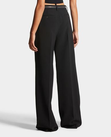  DSQUARED2 - Quần nữ ống rộng phối zip Icon New Orleans 