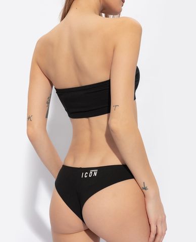  DSQUARED2 - Áo ống croptop phối logo Icon Darling 