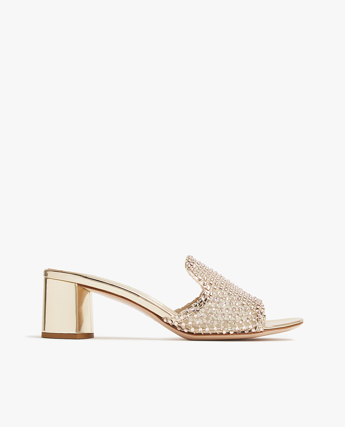 LE SILLA - Giày mules cao gót nữ đế trụ đính đá Gilda