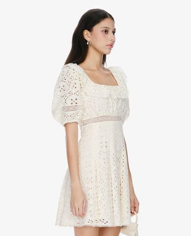  GIGI - Đầm mini cổ vuông tay phồng thời trang 