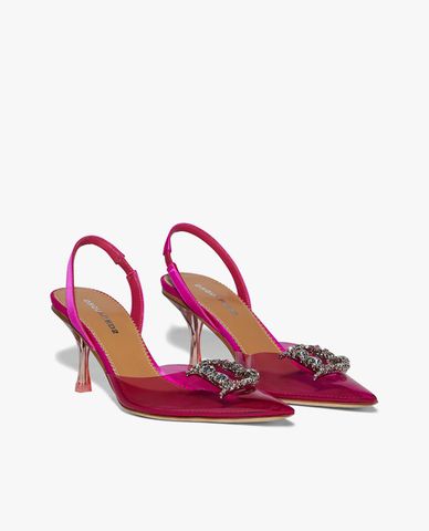  DSQUARED2 - Giày cao gót mũi nhọn Rhinestone 