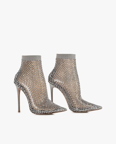  LE SILLA - Giày cao gót nữ bít mũi cổ cao đính pha lê Gilda 