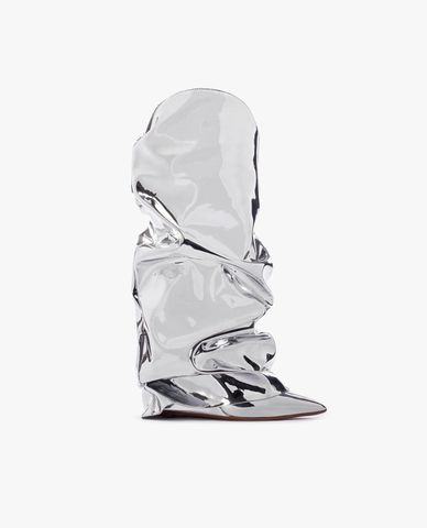  LE SILLA - Giày boots cao gót nữ mũi nhọn Silver Metallic Andy 