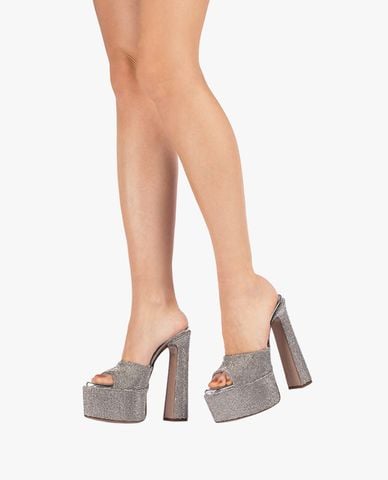  LE SILLA - Giày mules cao gót nữ mũi tròn Nina 