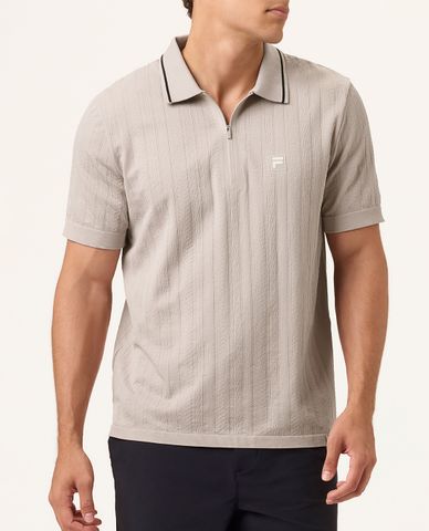  FILA - Áo polo nam phối khoá zip Challenger 