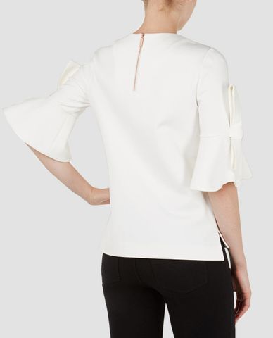  TED BAKER - Áo kiểu nữ tay lửng phối nơ lớn Soaf 