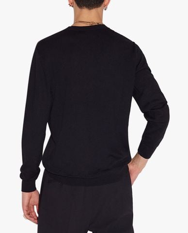  DSQUARED2 - Áo dệt kim nam tay dài cổ tròn phối logo thời trang 