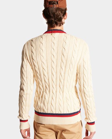  DSQUARED2 - Áo khoác cardigan nam phối viền Cable 