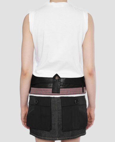  DSQUARED2 - Set áo thun sát nách và chân váy mini nữ Logo Print 