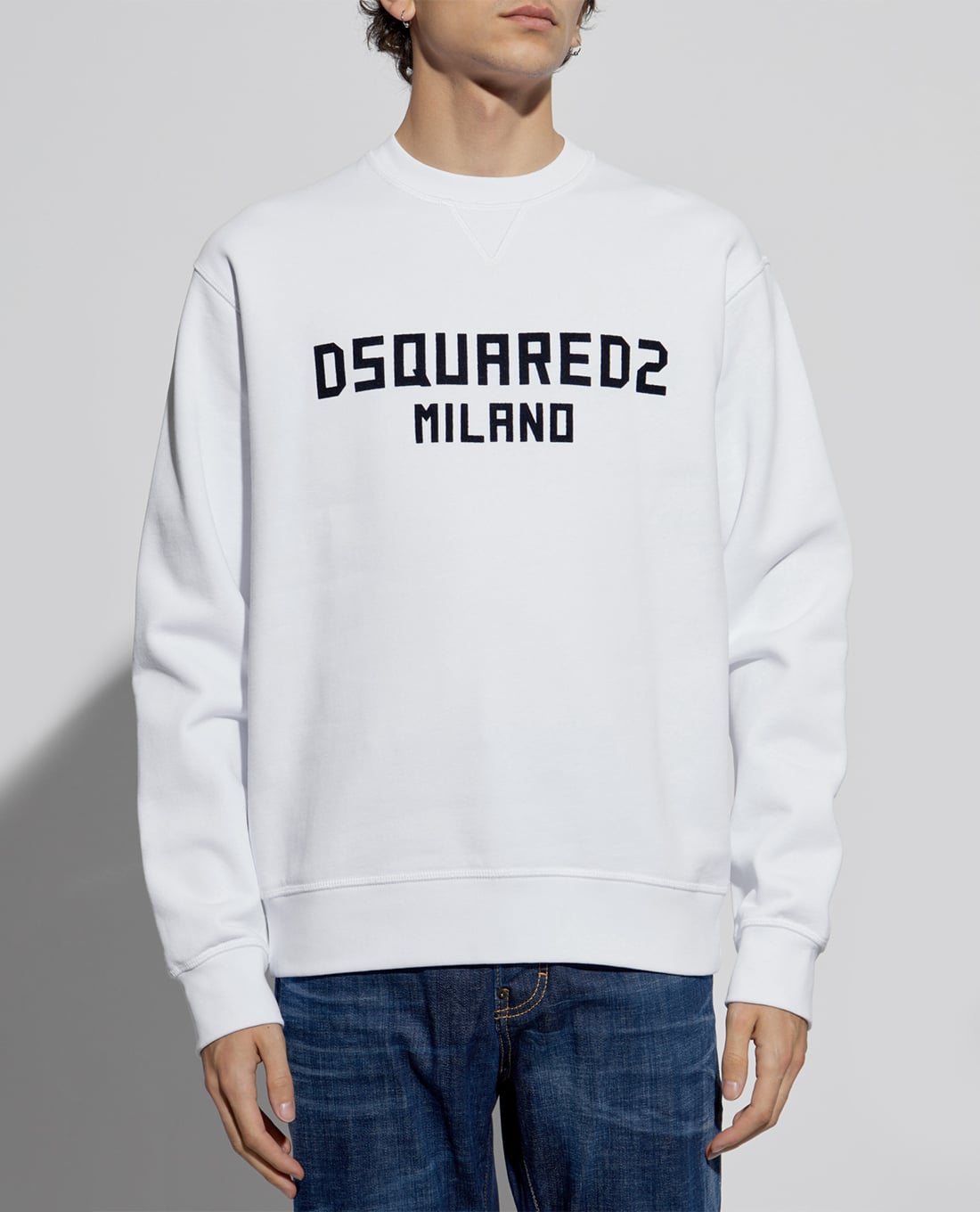 DSQUARED2 - Áo sweatshirt nam cổ tròn tay dài in logo