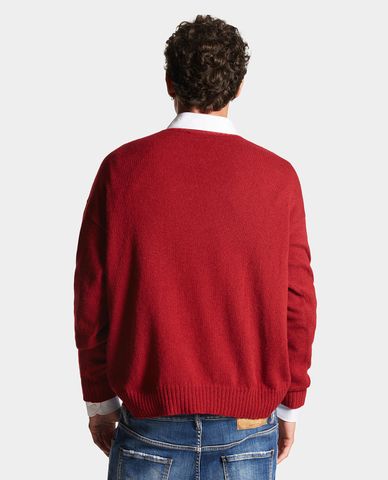  DSQUARED2 - Áo sweater nam cổ tròn tay dài phối logo trẻ trung 