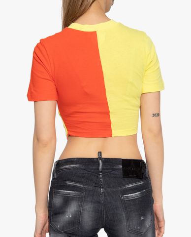  DSQUARED2 - Áo croptop nữ phom ôm tay ngắn 