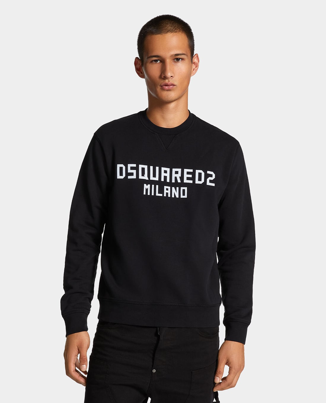 DSQUARED2 - Áo sweatshirt nam cổ tròn tay dài in logo
