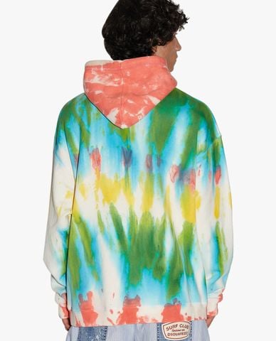  DSQUARED2 - Áo hoodie nam tay dài phom suông Tiedye Herca 