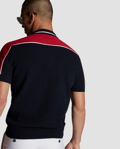  DSQUARED2 - Áo thun polo nam phối viền Pulllover 
