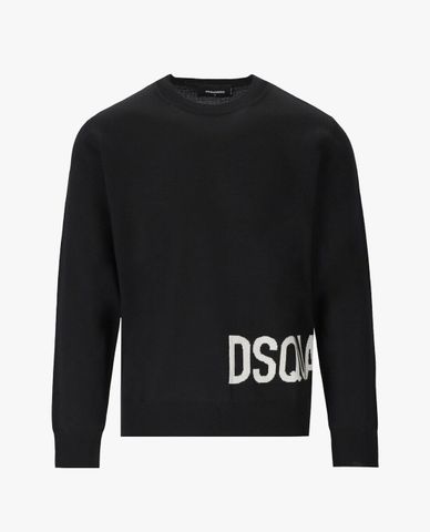  DSQUARED2 - Áo sweater nam cổ tròn tay dài thời trang 