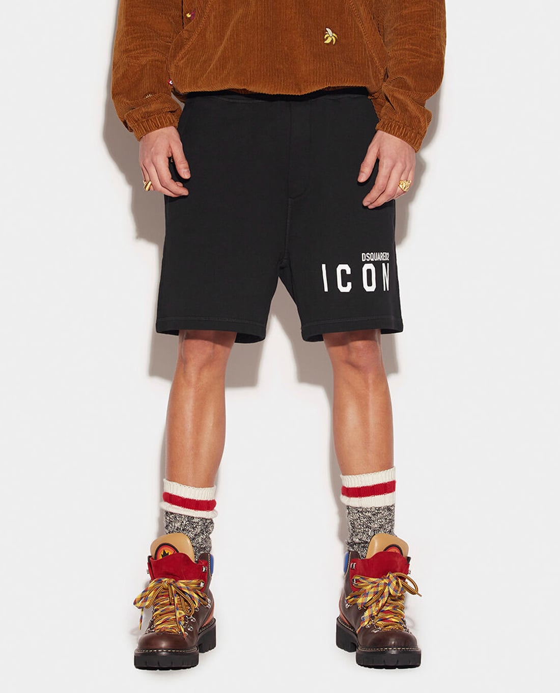 DSQUARED2 - Quần short nam ngang gối lưng thun năng động
